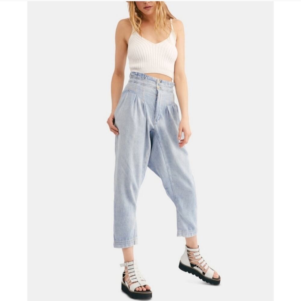 Free People NWT Mover and Shaker Sz 0 Harem Denim Pants 90s